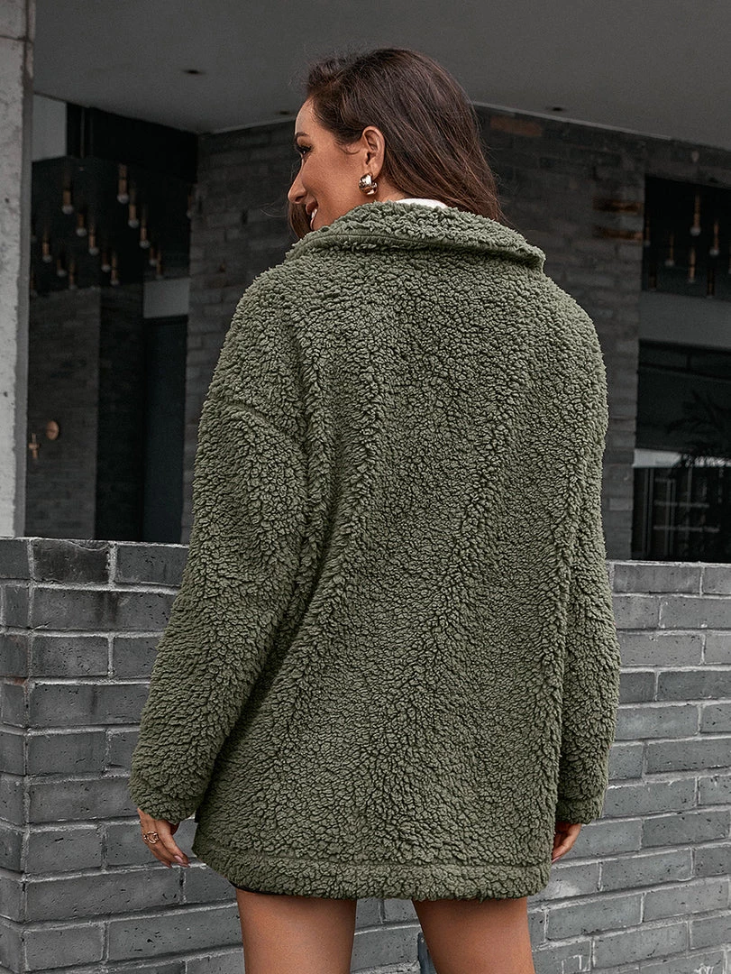 YBL Smaibulun | Black Asymmetrical Zip-Front Fleece Jacket 12 YBL Smaibulun | Black Asymmetrical Zip-Front Fleece Jacket