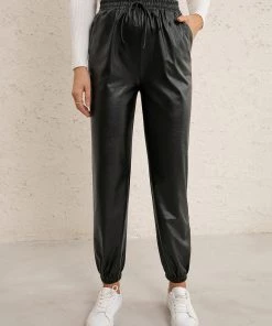 YBL Smaibulun | Faux Leather High-Waist Pants 24 YBL Smaibulun | Faux Leather High-Waist Pants
