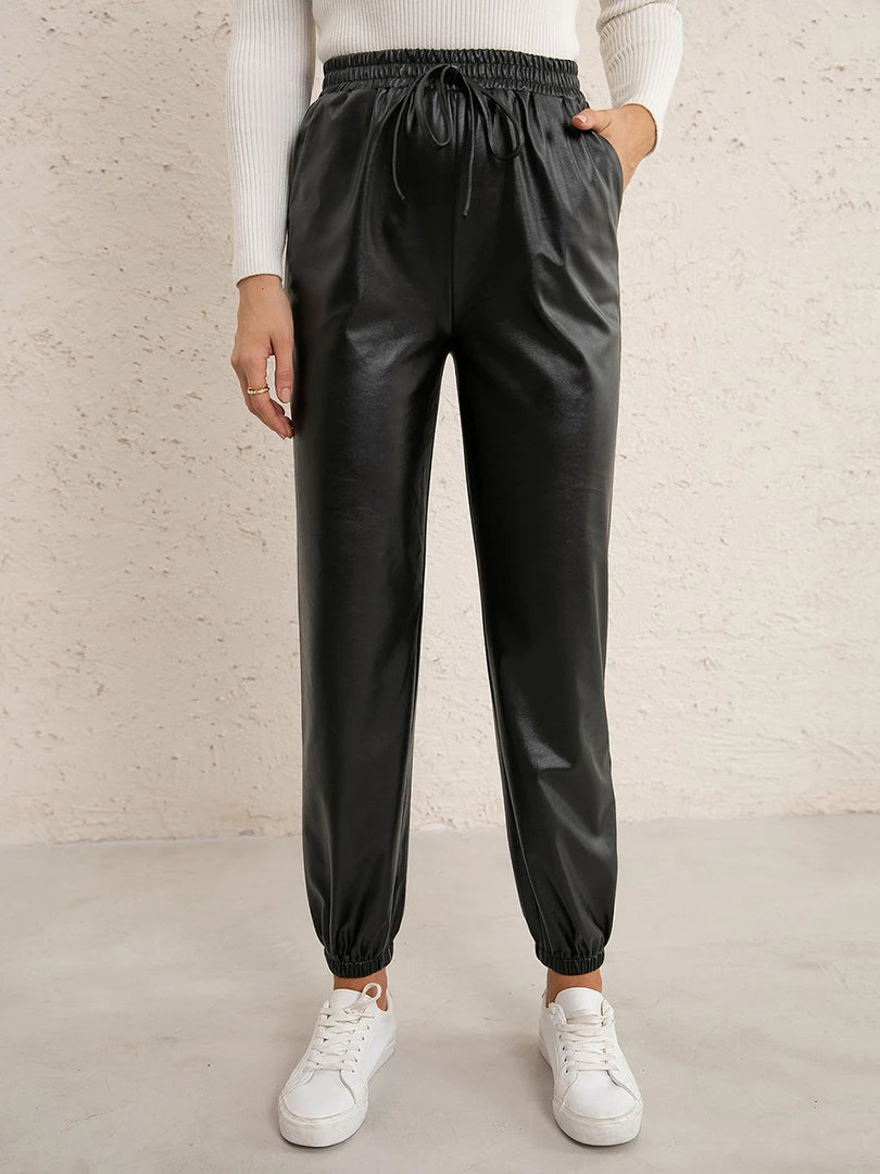 YBL Smaibulun | Faux Leather High-Waist Pants 9 YBL Smaibulun | Faux Leather High-Waist Pants