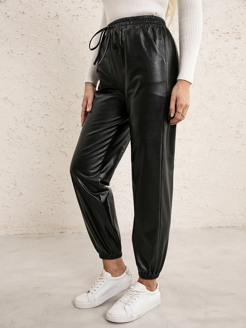 YBL Smaibulun | Faux Leather High-Waist Pants 10 YBL Smaibulun | Faux Leather High-Waist Pants