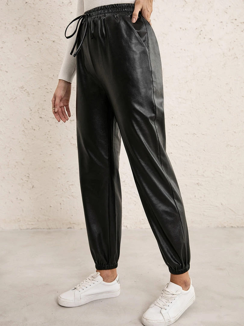 YBL Smaibulun | Faux Leather High-Waist Pants 11 YBL Smaibulun | Faux Leather High-Waist Pants