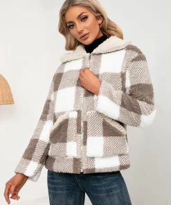 YBL Smaibulun | Plaid Pocket Plush Jacket