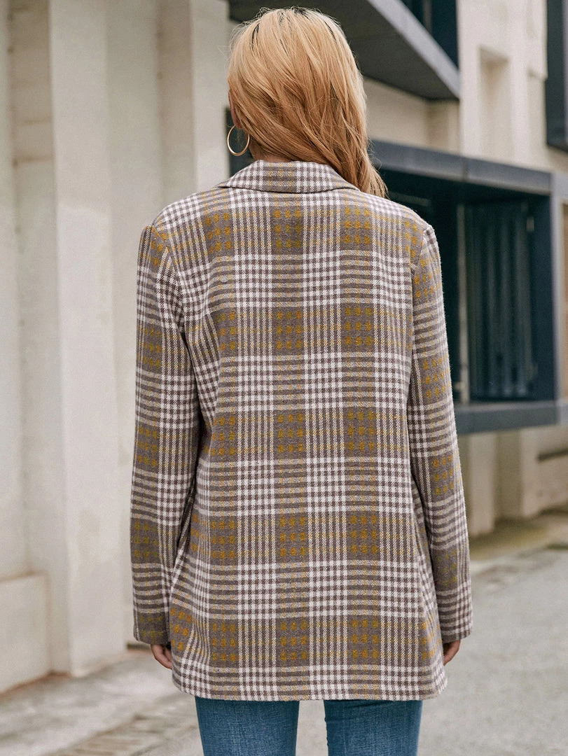 YBL New In Clothing Smaibulun | Plaid Double-Breasted Blazer 10 YBL New In Clothing Smaibulun | Plaid Double-Breasted Blazer