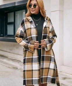 YBL Smaibulun | Playful Plaid Trench Coat New In Clothing
