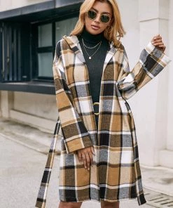 YBL Smaibulun | Playful Plaid Trench Coat New In Clothing