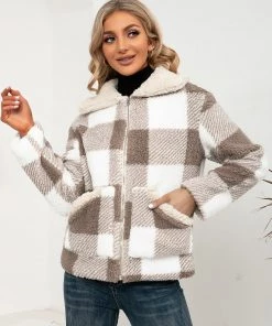 YBL Smaibulun | Plaid Pocket Plush Jacket