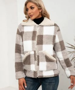 YBL Smaibulun | Plaid Pocket Plush Jacket