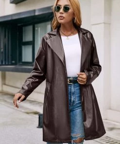 YBL New In Clothing Smaibulun Doll | Brown Washed Leather Trench Coat 8 YBL New In Clothing Smaibulun Doll | Brown Washed Leather Trench Coat