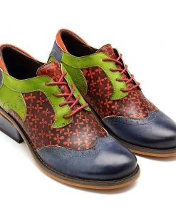 S/S 2022 SOFFIA | Genuine Leather Classic Oxford Shoes - Navy