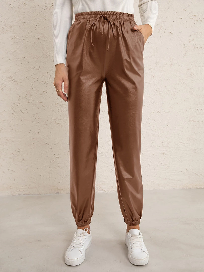 YBL Smaibulun | Faux Leather High-Waist Pants 1 YBL Smaibulun | Faux Leather High-Waist Pants