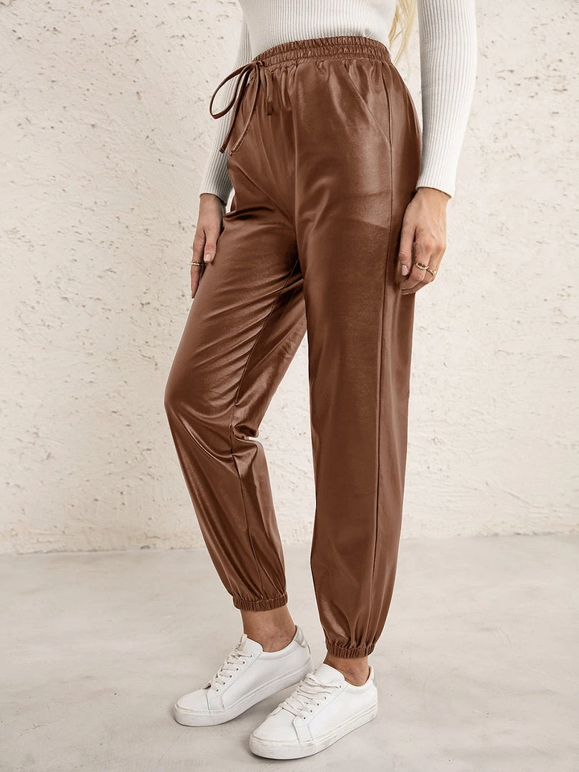 YBL Smaibulun | Faux Leather High-Waist Pants 2 YBL Smaibulun | Faux Leather High-Waist Pants