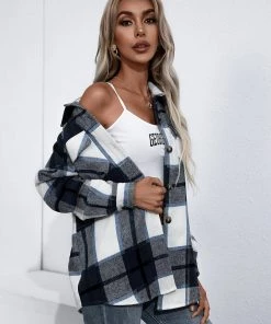 YBL New In Clothing Smaibulun | Plaid Double-Pocket Button-Up Shirt 14 YBL New In Clothing Smaibulun | Plaid Double-Pocket Button-Up Shirt