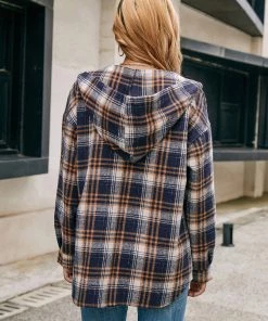 YBL Smaibulun | Plaid Hooded Shirt Jacket New In Clothing